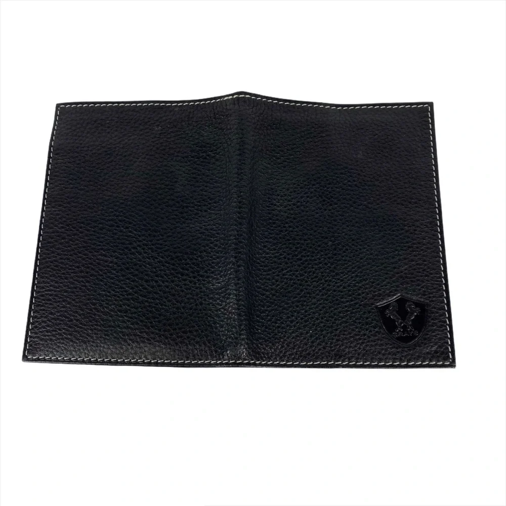 Grays - Stuart Grays of London leather passport cover NWOT black & purple unisex
